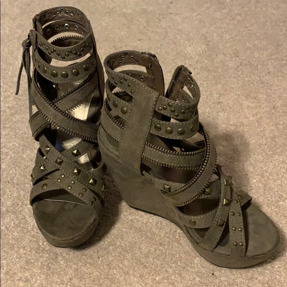 Brown Wedge Sandals